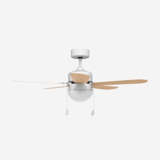 Universal Blue Etesios 6042W Ventilador de Techo con Aspas Reversibles 50W Blanco/Madera