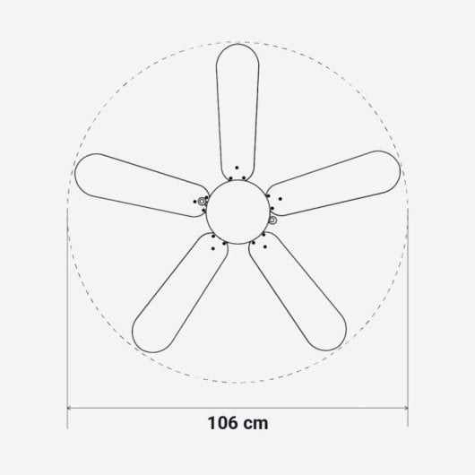 Universal Blue Etesios 6042W Ventilador de Techo con Aspas Reversibles 50W Blanco/Madera