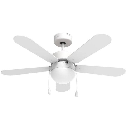Universal Blue Etesios 6042W Ventilador de Techo con Aspas Reversibles 50W Blanco/Madera