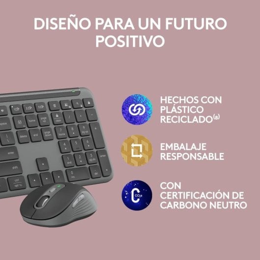 Logitech Signature Slim MK950 Tastiera e mouse wireless Combo Graphite