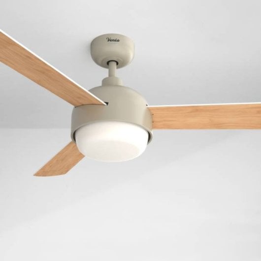 Universal Blue Vento 6048C Ventilador de Techo Silencioso con Luz LED y Mando a Distancia 35W Crema