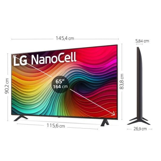 LG 65NANO82T6B SMART TV NanoCell UltraHD 4K da 65" WebOS24 AI ThinQ