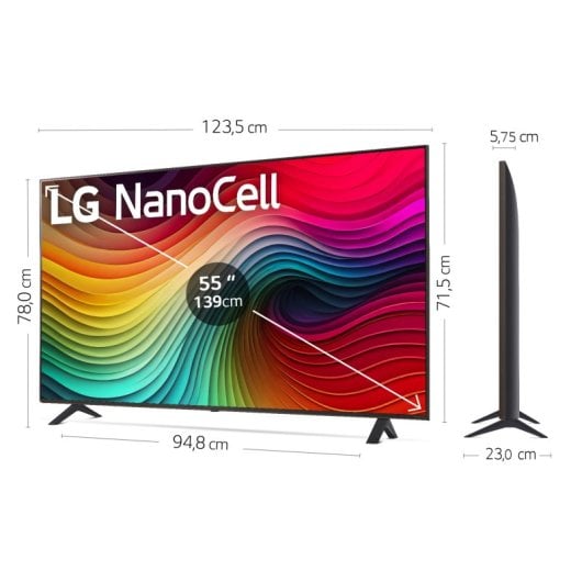 LG 55NANO82T6B 55" NanoCell UltraHD 4K SMART TV WebOS24 AI ThinQ