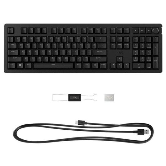Teclado HyperX Alloy Rise mechanisch Fullsize DE Layout RGB Hot-Swap Media Controls