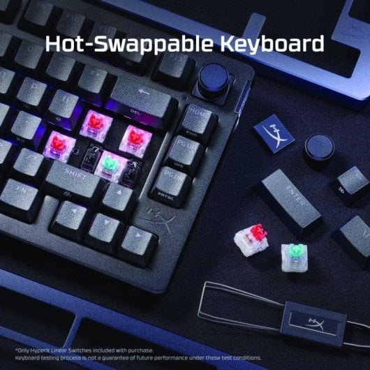 Teclado HyperX Alloy Rise 75 meccanico layout US RGB hot-swappable 75%