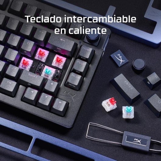 Teclado HyperX Alloy Rise 75 meccanico layout US RGB hot-swappable 75%