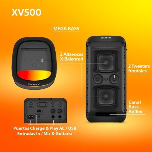Haut-parleur de fête sans fil Sony SRS-XV500