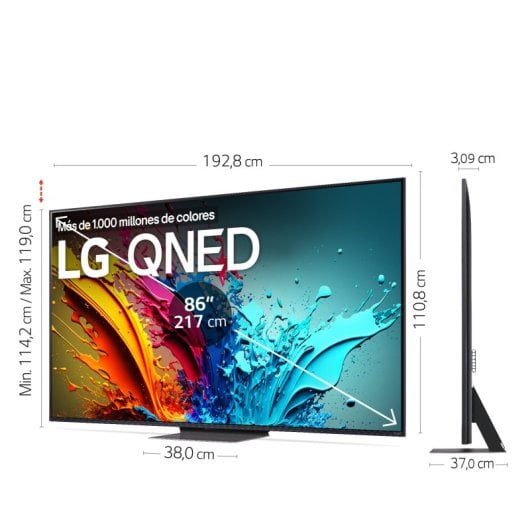 LG 86QNED86T6A 86" QNED UltraHD 4K HDR10 WebOS24 120Hz AI ThinQ