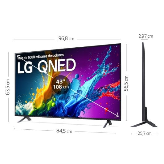 LG 43QNED80T6A 43" QNED UltraHD 4K HDR10 WebOS24 AI ThinQ