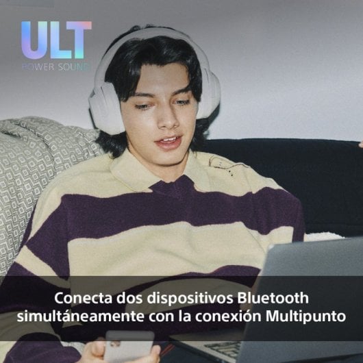 Sony ULT WEAR Auriculares Inalámbricos con Cancelación de Ruido Negros