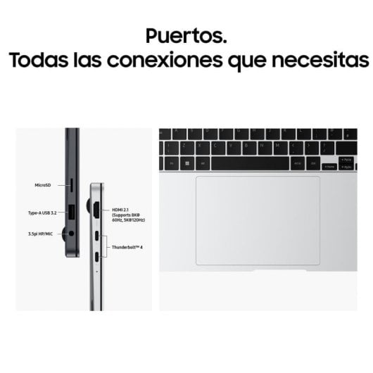 Samsung Galaxy Book4 Pro 16 NP964XGK-KG2ES Intel Evo Core Ultra 7 155H/16GB/512GB SSD/16" Táctil