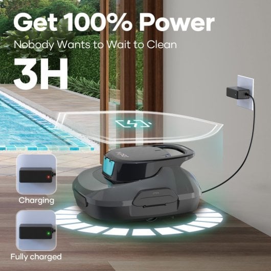 Aiper Scuba SE M3 Robot de Limpeza de Piscina 90min Autonomia Cinzento