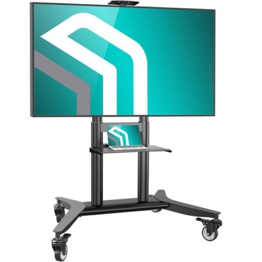 Support TV mobile Onkron pour écrans 55" - 90" jusqu'à 75 Kg - Hauteur réglable - Max 800x600 Vesa / Support TV universel Noir Ts1871-b