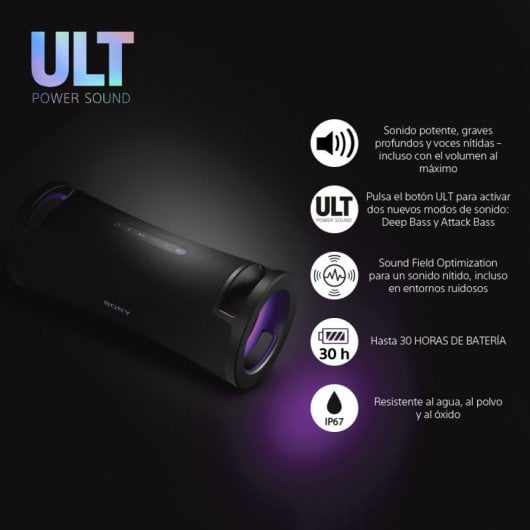 Sony ULT FIELD 7 Altavoz Portátil Bluetooth Negro
