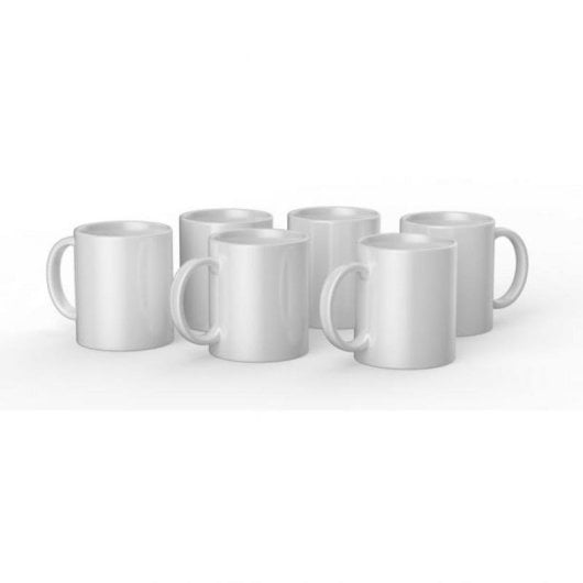 Tazza Cricut Mug White 350ml Ceramica Bianca Set 6 pezzi Sublimazione