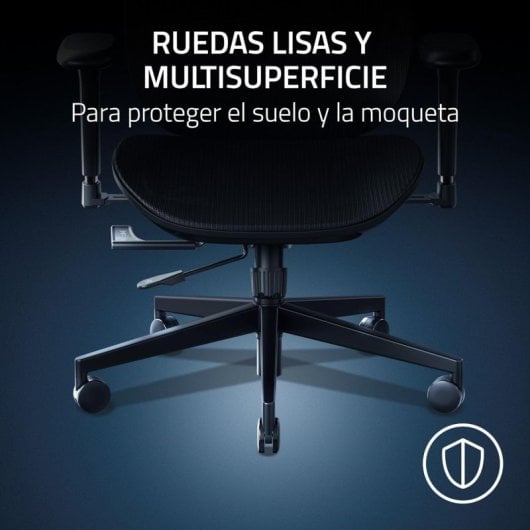 Razer Fujin Silla Gaming con Malla Transpirable con Diseño Ergonómico Negra