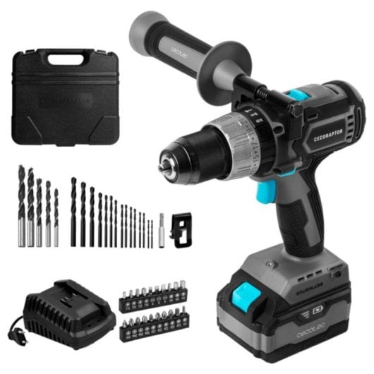 Taladro Cecotec CecoRaptor Perfect Impactdrill 4020 Brushless Ultra 20 V 4000 mAh Motor sin escobillas LED Set 20 brocas