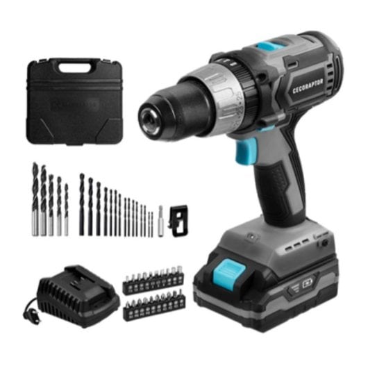 Taladro Cecotec CecoRaptor Perfect Drill 2020 Advance 20V 2.0Ah 2 Velocidades LED Incluye Brocas