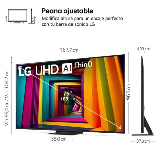 LG 75UT91006LA 75" LED UltraHD 4K HDR10 Pro WebOS24 AI ThinQ