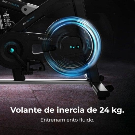 Vélo d'appartement Cecotec DrumFit Indoor 24000 Race Sprint volant 24 kg, écran LCD, Kinomap