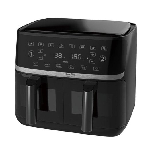 Fritadeira de Ar Klack Hyper Duo 110 11L 3400W Dupla Cesta Painel Tátil Luz Interior