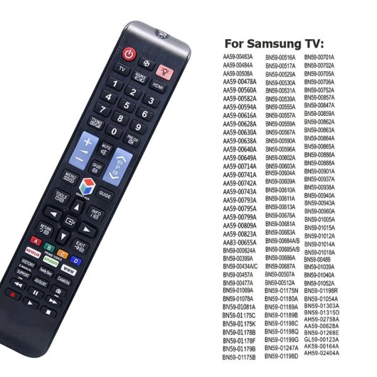 Klack Comando à Distância Universal para Televisores Samsung com Teclas de Acesso a Netflix e Amazon