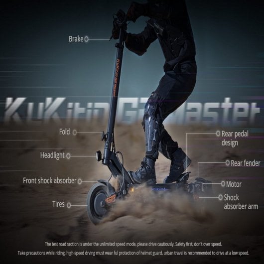 Kukirin G2 Master Trottinette Électrique 10" 1000W Noir/Orange