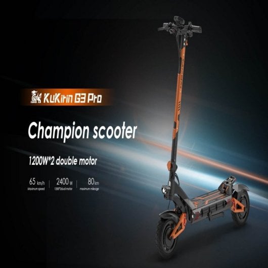 Kukirin G3 Pro Patinete 10" 1200W Negro/Naranja