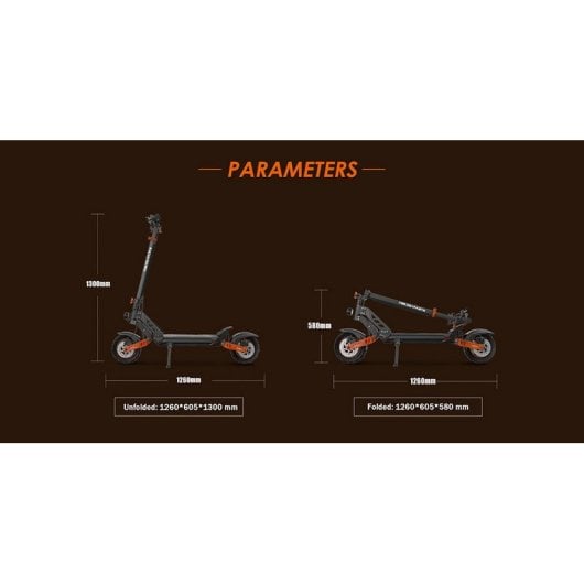 Kukirin G2 Max Patinete Eléctrico 10" 1000W Negro/Naranja