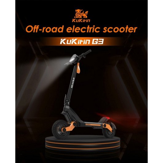 Kukirin G3 Patinete Eléctrico 10.5" 1200W Negro/Naranja