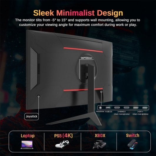 KTC H27S17 27" LED QHD 170Hz FreeSync Premium curvo