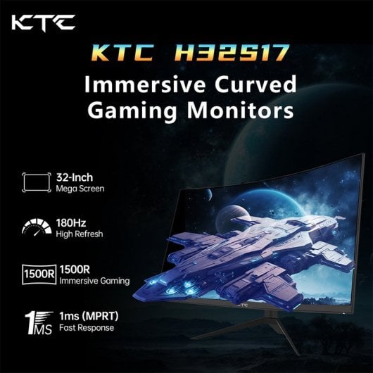KTC H32S17 31,5" LED QHD 170 Hz FreeSync Premium incurvé