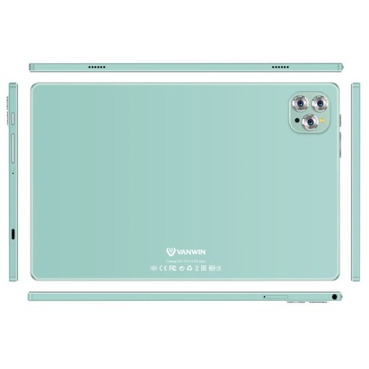 Vanwin V62 10.1" 4/64GB Wi-Fi Verde + Funda de Cuero