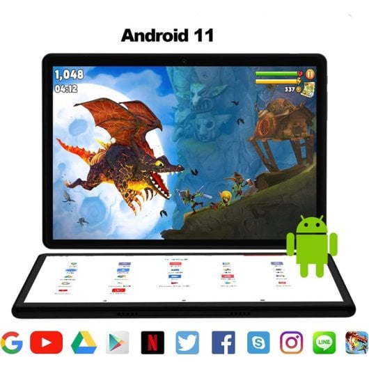 Vanwin V62 10.1" 4GB/64GB Wi-Fi Azul + Capa de Couro