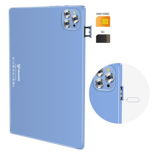 Vanwin V62 10.1" 4GB/64GB Wi-Fi Azul + Capa de Couro