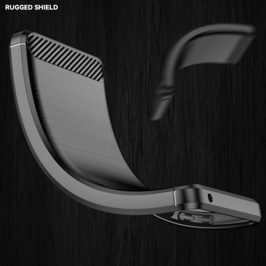 Custodia Max Power Digital in Fibra di Carbonio per Samsung Galaxy S23 Plus Silicone Anti-Shock Nero