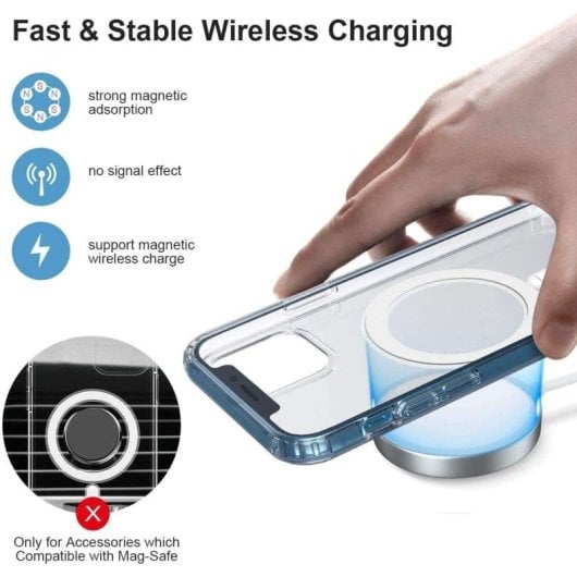 Max Power Digital Funda Compatible Magsafe para Apple iPhone 14 Pro Max Transparente Magnética