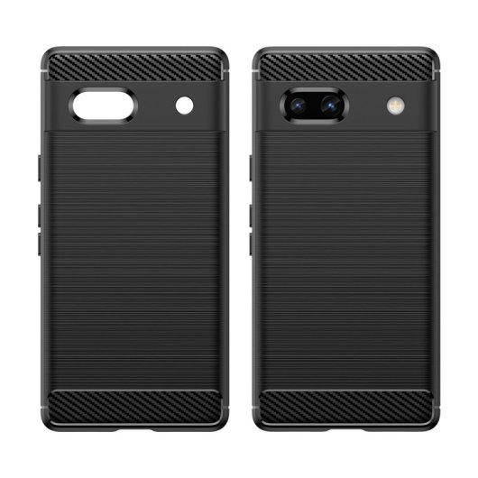 Max Power Digital Carbon Fiber Case für Google Pixel 7a, stoßfestes schwarzes Silikon