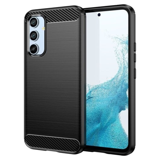 Capa de fibra de carbono digital Max Power para Samsung Galaxy A54 5G anti-choque silicone preto