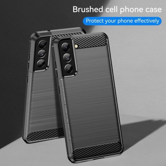 Custodia Max Power Digital in fibra di carbonio per telefono cellulare Samsung Galaxy S21 Fe, silicone nero antiurto