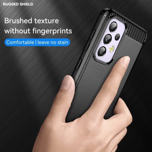 Custodia Max Power Digital in fibra di carbonio per Samsung Galaxy A33 5G antiurto in silicone nero