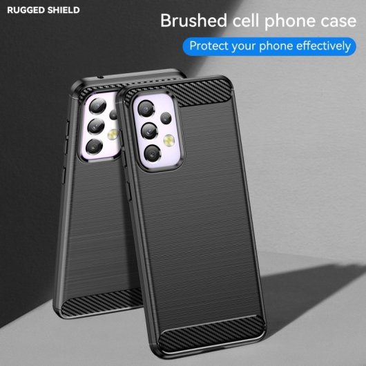 Custodia Max Power Digital in fibra di carbonio per Samsung Galaxy A33 5G antiurto in silicone nero