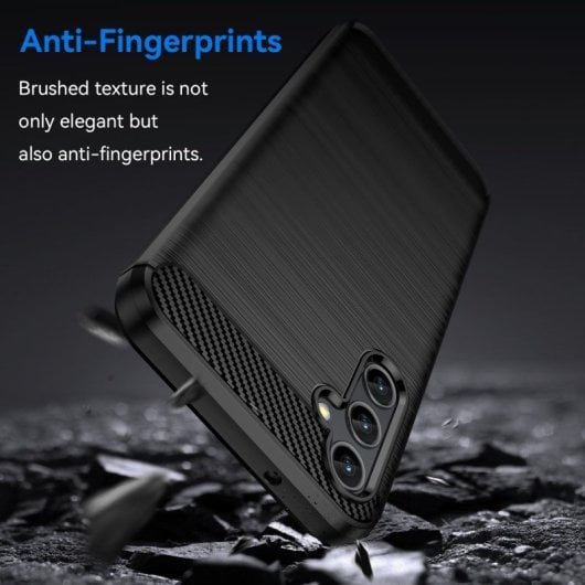 Max Power Digital Funda Fibra de Carbono para Samsung Galaxy A14 5G Antigolpes Silicona Negra