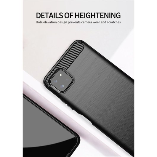 Custodia Max Power Digitale in Fibra di Carbonio per Samsung Galaxy A22 5G Anti-Shock in Silicone Nero