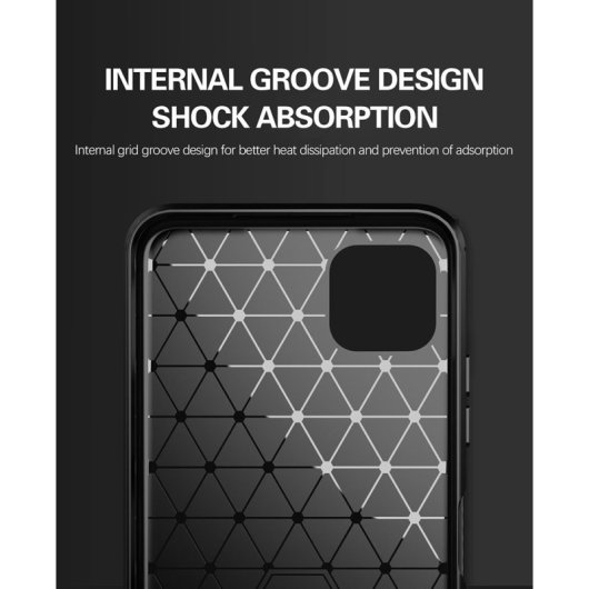 Custodia Max Power Digitale in Fibra di Carbonio per Samsung Galaxy A22 5G Anti-Shock in Silicone Nero