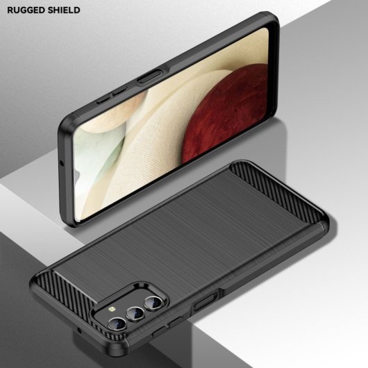 Custodia Max Power Digital in fibra di carbonio per Samsung Galaxy A13 5G antiurto in silicone nero