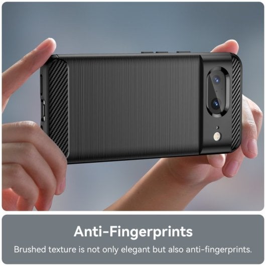 Max Power Digital Carbon Fiber Case für Google Pixel 8, stoßfestes schwarzes Silikon