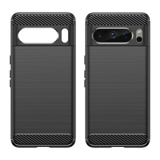 Max Power Digital Funda Fibra de Carbono para Google Pixel 8 Pro Antigolpes Silicona Negra