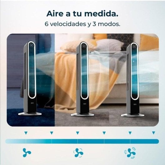 Ventilateur Cecotec EnergySilence 9090 Skyline Smart Light 60W LED 42" Télécommande