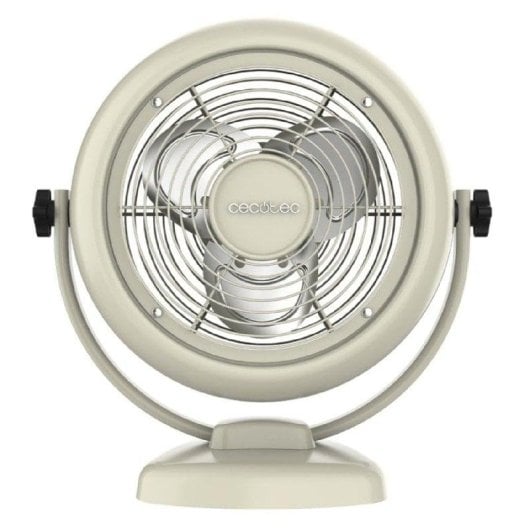 Ventilateur Cecotec EnergySilence 800 Retrodesk 8" 20W Beige inclinaison réglable